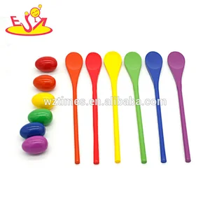 2018 Hottest egg and spoon race activity toys wooden baby learning games for sale W01B031