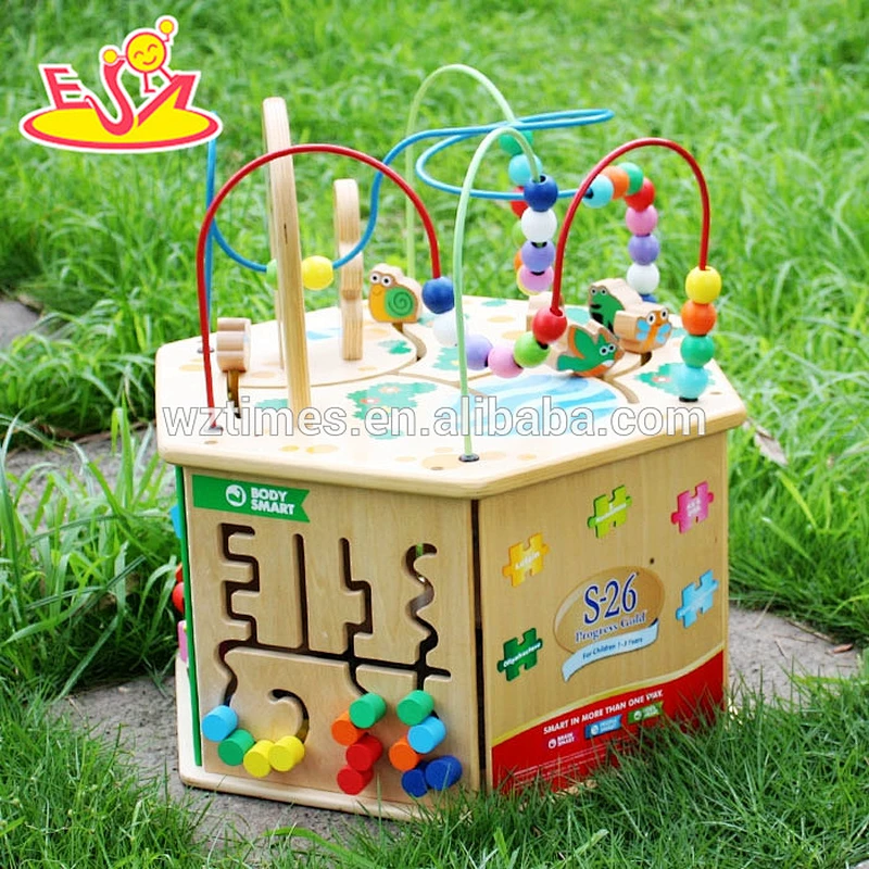 2018 wholesale baby wooden function toy multi kids wooden function toy funny children wooden function toy W11B081