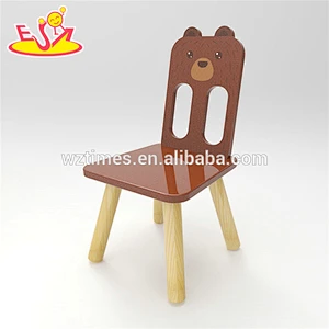 New hottest cartoon bear painted wooden kids table and chair set for school furniture W08G235