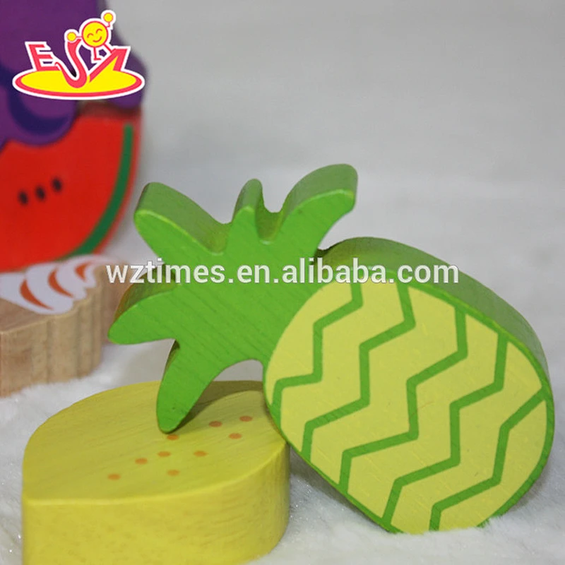 wholesale educational fruit shape wooden blocks for babies W14A157