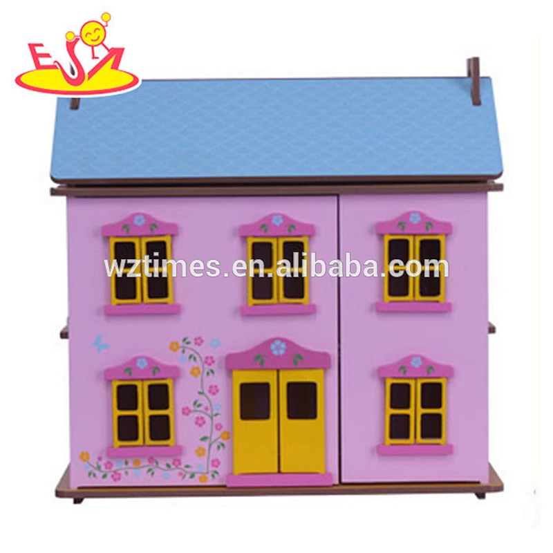 wholesale top quality kids wooden dollhouse miniatures most popular baby wooden dollhouse miniatures W06A129