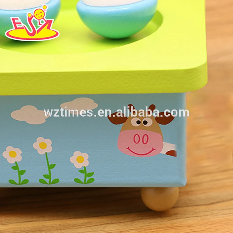 Wholesale colorful dancing box carousel wooden music box movements for decoration W07B025