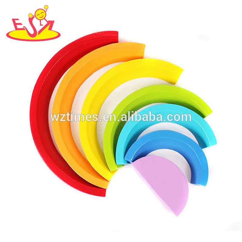 Juguetes de desarrollo de madera de bloques de apilado educativos al por mayor baratos para niños W13D157