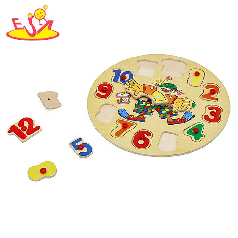 wholesale educational wooden clock and puzzle for kids W14B005