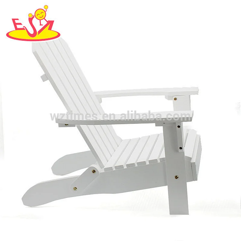 New design white wooden kids beach chair for wholesale W08G241