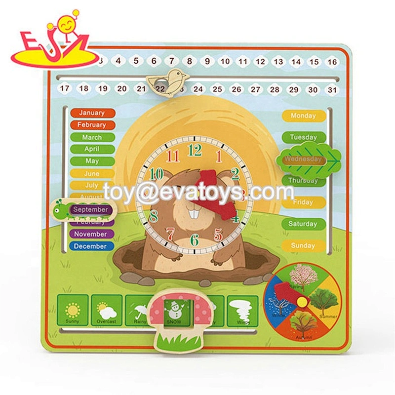 New arrival educational all about today wooden toy advent calendar for kids W09F023