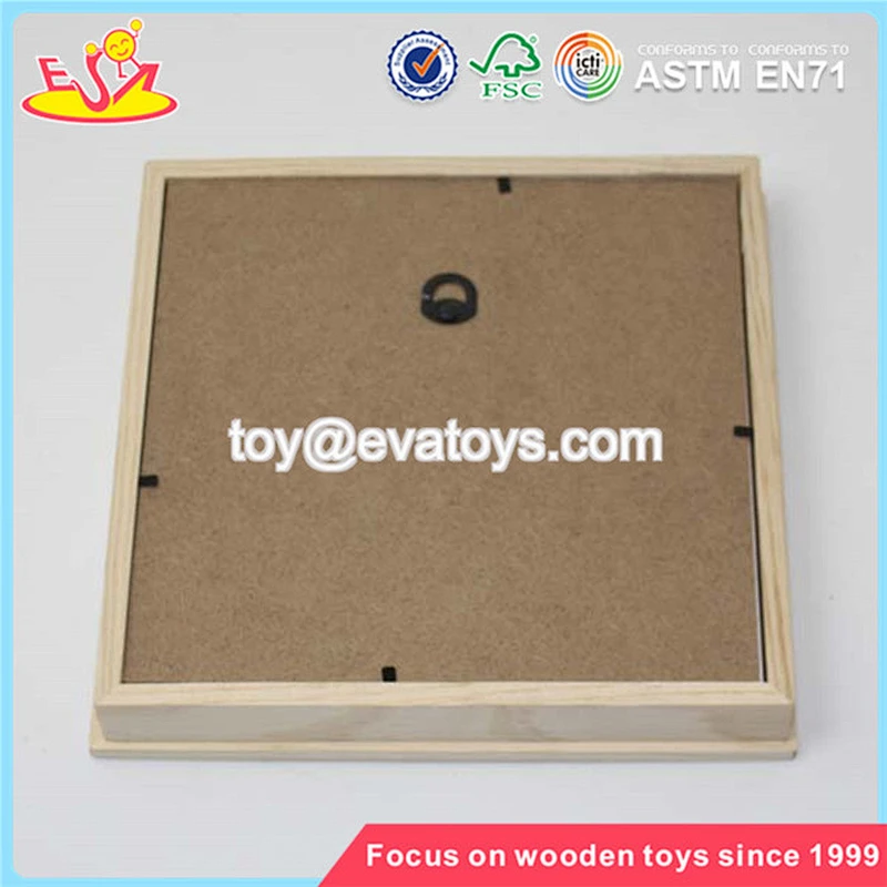 Wholesale customized wooden square photo frame for home decoration W09A021