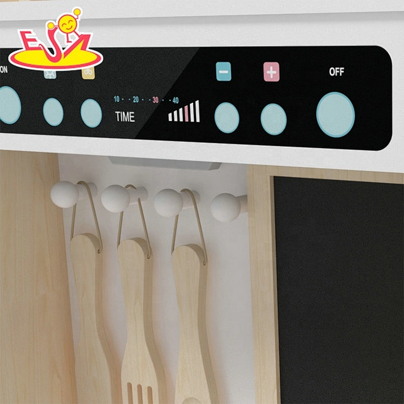 2019 New released wooden pretend kitchen toys with plastic accessories W10C483B