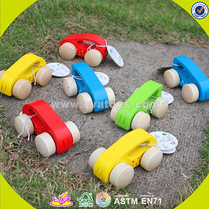 wholesale multi color wooden mini car toy for kids W04A142