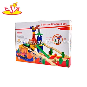 wholesale high quality children wooden electric train rails for sale W04C053