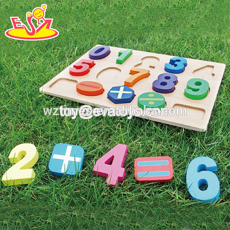 wholesale baby wooden preschool puzzles kids numbers wooden preschool puzzles educational preschool puzzles W14B047