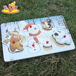 wholesale most popular wooden snowman toys for kids new style wooden snowman toys for children W14M093