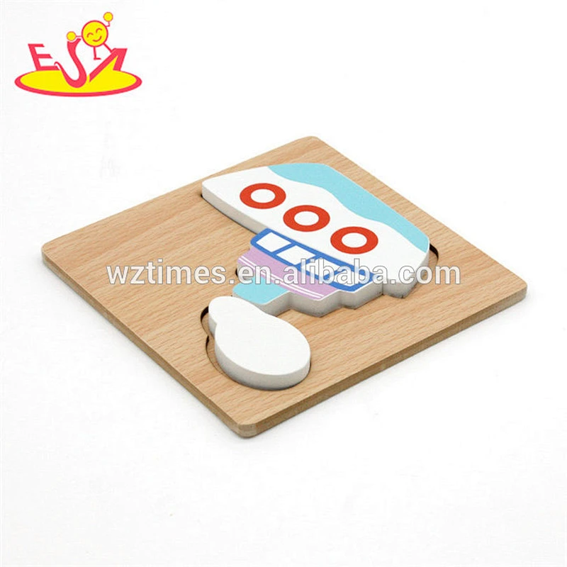 Wholesale wonderful ship shape jigsaw toy wooden 3d puzzle for toddlers W14D036