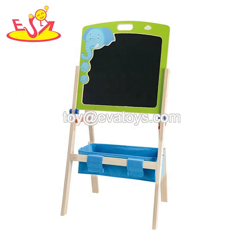Early educational double sided wooden magnetic drawing board for kids W12B129