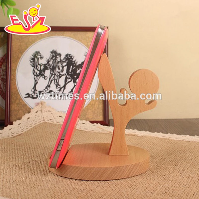 2018 wholesale creative multifunction wooden phone holder W02A163