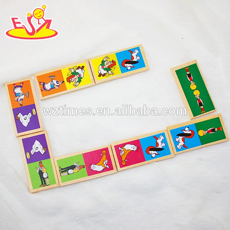 top fashion wooden educational kids domino game W15A059