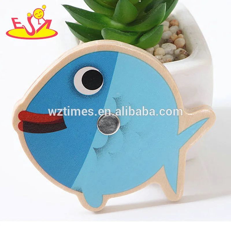 Top quality educational wooden fishing toys for kids W01B092