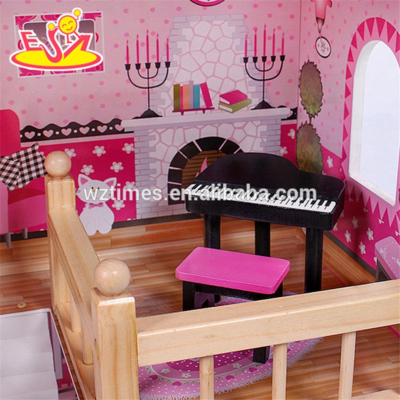 Puppenhaus-Miniaturspielzeug der schönen Kinder hölzernes Puppenhausminiatur W06A228