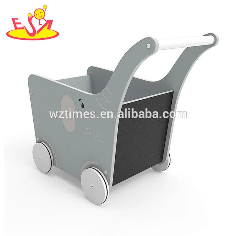 2018 New Original Design elephant wooden baby walking toys for indoor learning walker W16E097