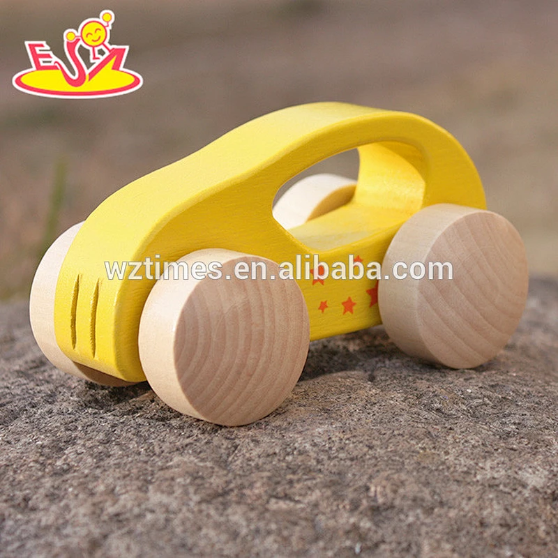 2018 niños divertidos pequeños coches de madera nuevo diseño niños pequeños coches de madera W04A341