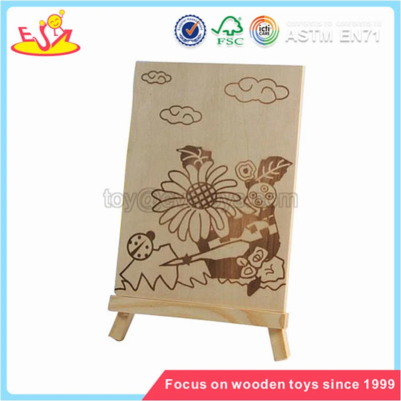 Wholesale hottest sale lovely lion pattern wooden watercolor painting toy for children W03A051
