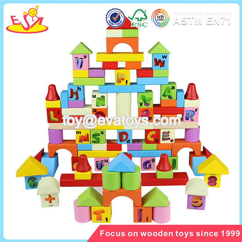 wholesale 100 Ocean blocks various styles wooden building blocks toy fashioned wooden blocks toy W13B010