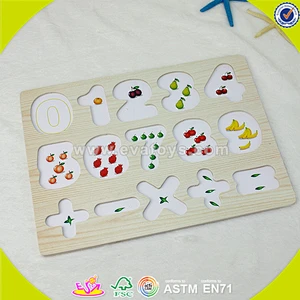 wholesale baby wooden number toy puzzle fashion kids wooden number toy puzzle children wooden number toy puzzle W14B062