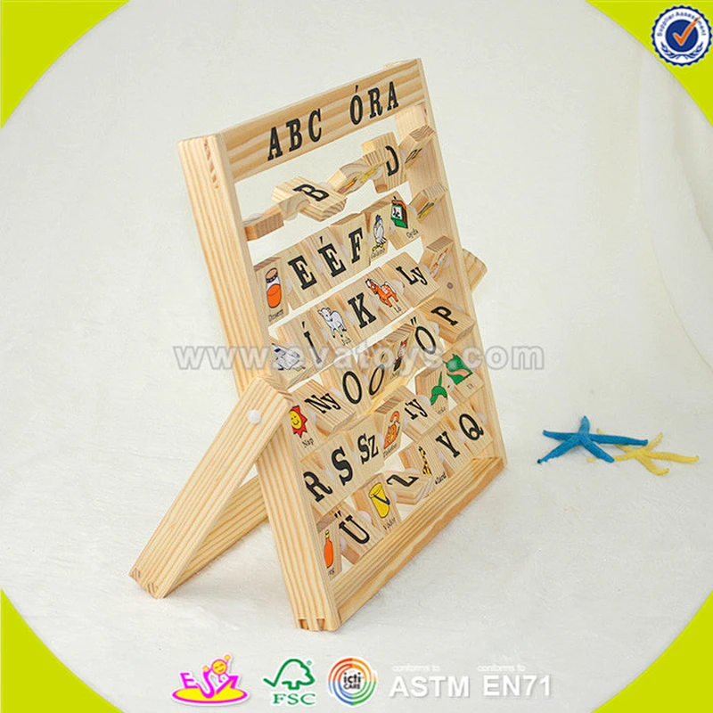 wholesale intelligence toy wooden card toy for kids colorful wooden educational toy W12C003
