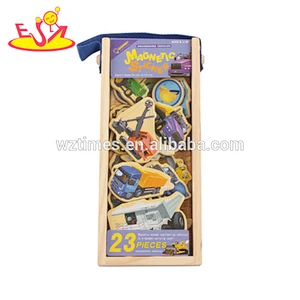 wholesale 23 pieces kids wood magnet toys for education W14J004