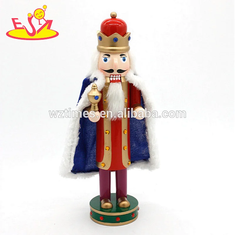 2018 wholesale mini king model doll toy wooden cheap nutcrackers for kids play W02A288