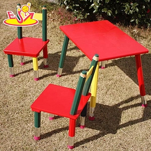 Most popular wooden doll table set with 2 chairs W08G138