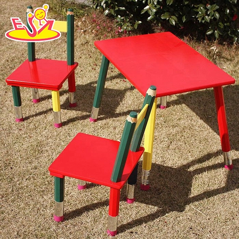 Most popular wooden doll table set with 2 chairs W08G138