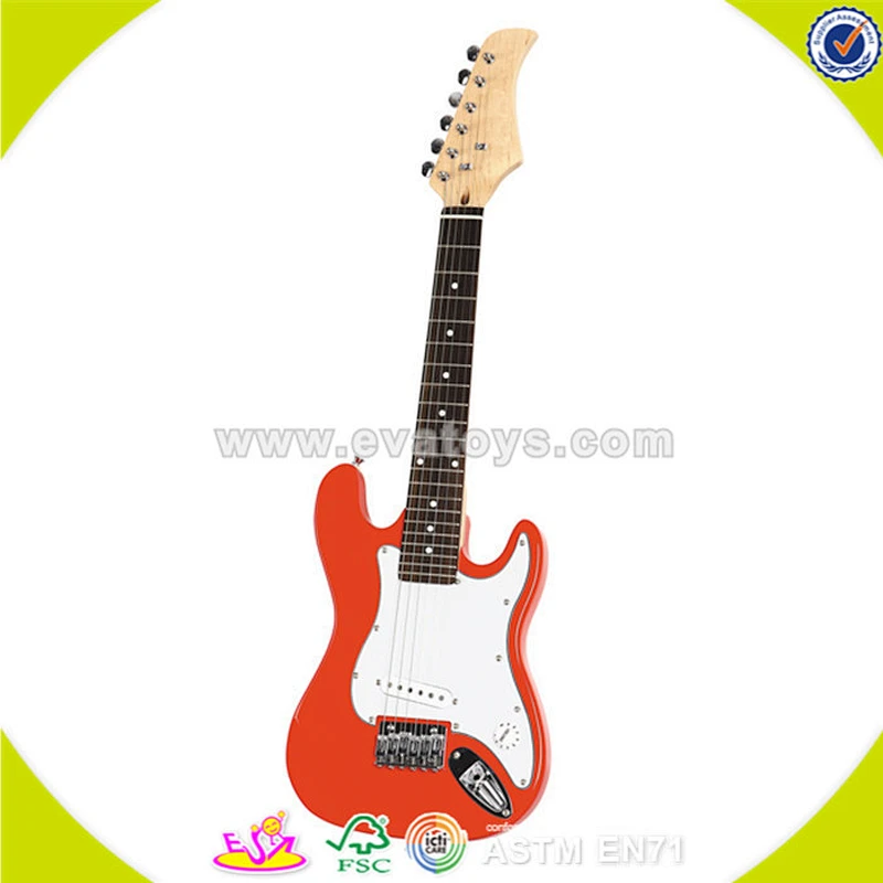 wholesale high quality kids wooden toy guitar cheap children wooden toy guitar W07H006