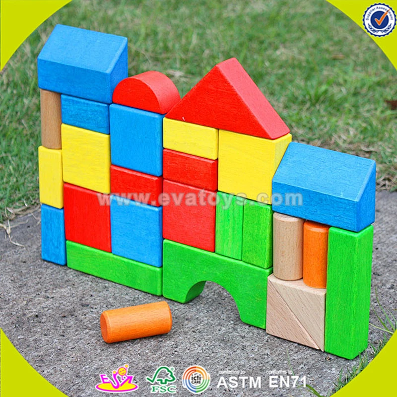 2018 Amazon top seller hottest mini building blocks wooden kids learning toys for sale W13C019