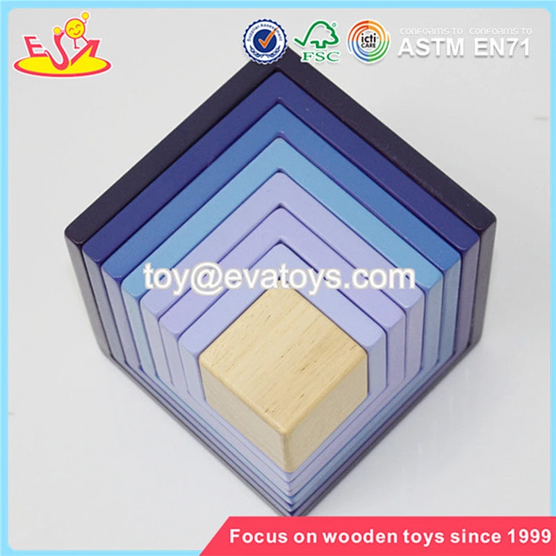 Wholesale interesting wooden bricks puzzle toy educational kids wooden bricks puzzle game W02A003