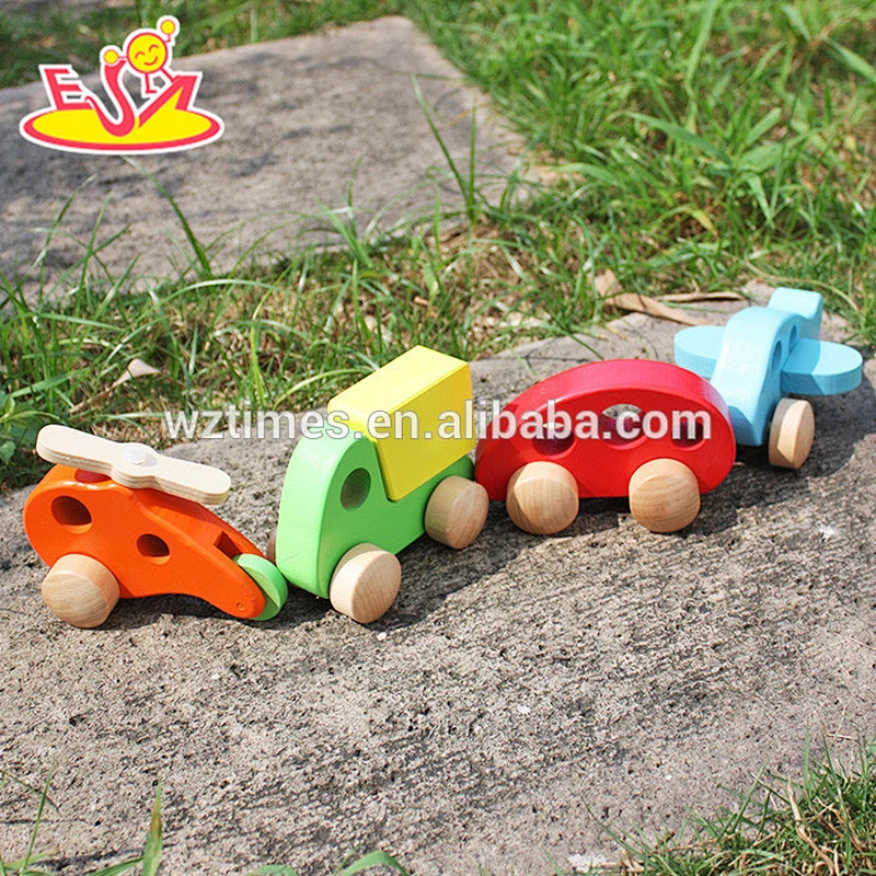 2018 wholesale baby wooden toy vehicle funny kids wooden toy vehicle most popular children wooden toy vehicle W04A279