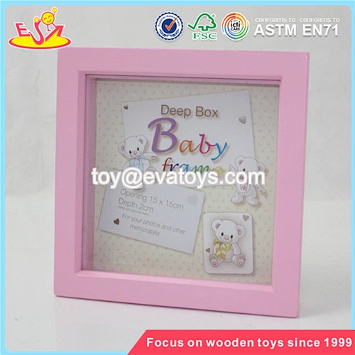 Cheapest lovely wooden pink picture frame for sale W09A019