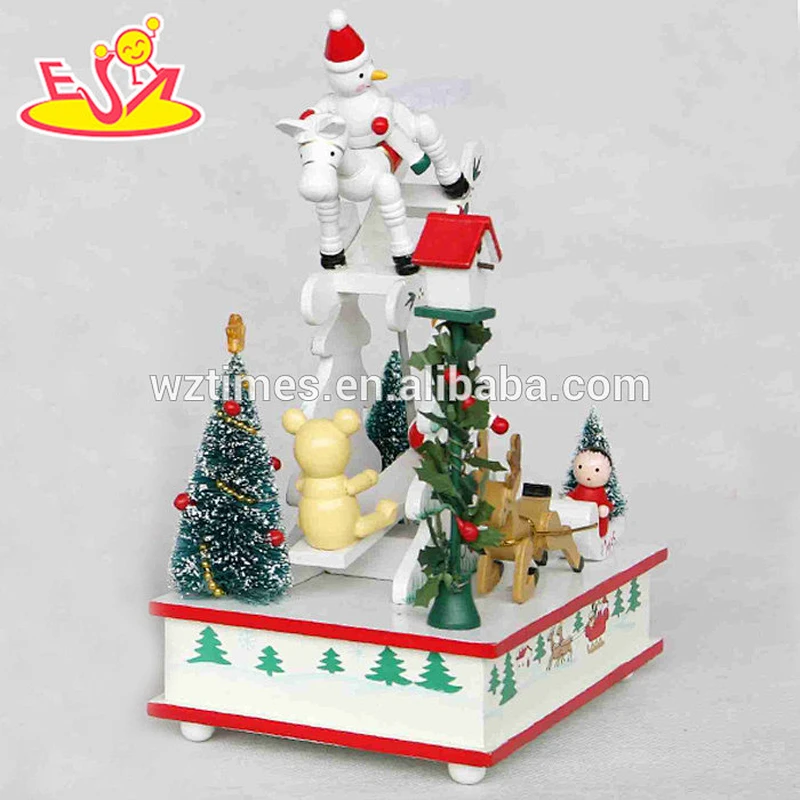 wholesale baby wooden christmas tree music box top fashion kids wooden christmas tree music box W07B013A