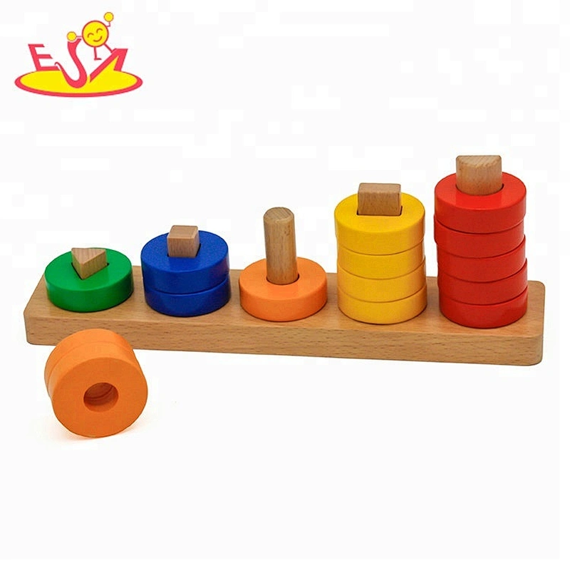 Pädagogisches hölzernes Regenbogenspielzeug der neuen Ankunft für Kinder W13D205