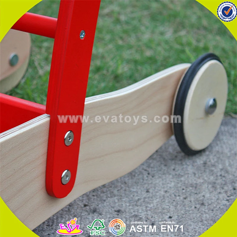 wholesale educational red wooden toddler walker hot sale wooden toddler walker useful wooden toddler walker W13C013