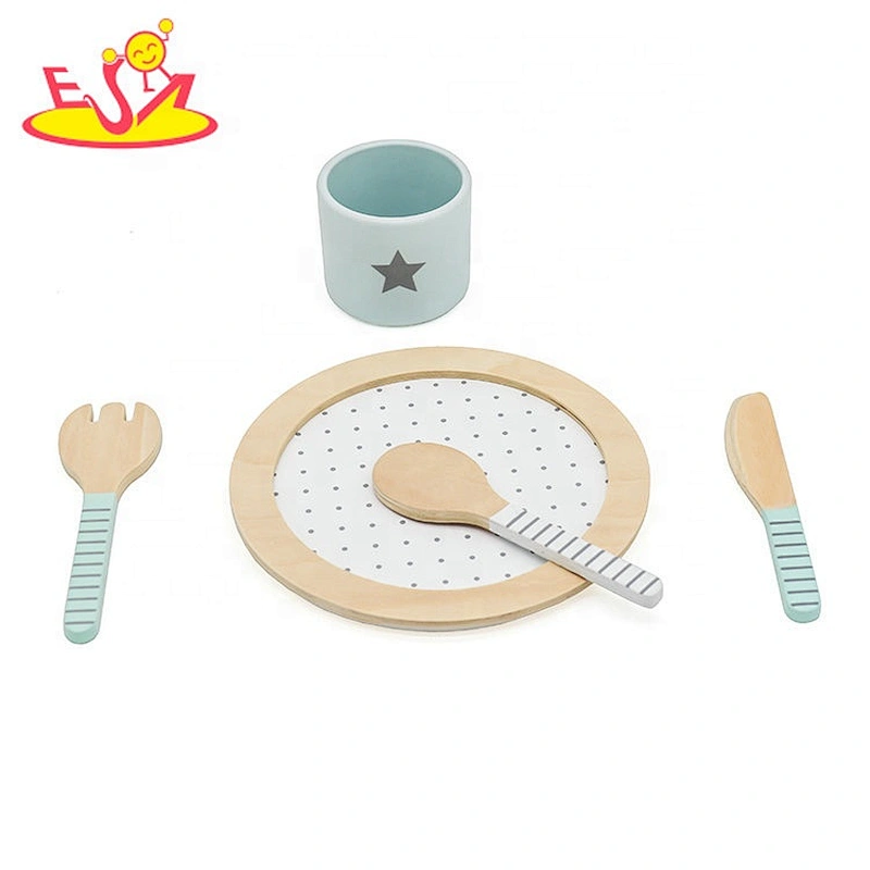 2019 Most popular pretend play wooden toy coffee set for children W10B319