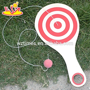 wholesale new fashion baby wooden beach racket high quality kids wooden beach racket W01A139