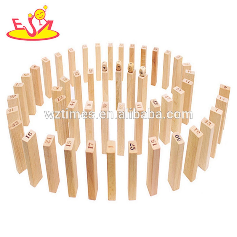 Großhandel 51 STÜCKE pädagogisches baby stapeln ziegel spiel lustige hölzerne stapel ziegel spiel spielzeug kinder holzblöcke W13D149