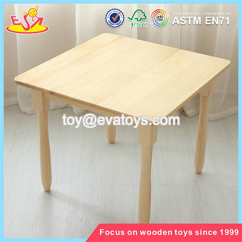 Wholesale beautiful children wooden square table and chair used for study and eating W08G233