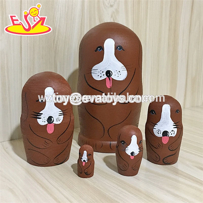 2018 Wholesale bear design activityable wooden doll toys wooden puppet toys for child W06D109