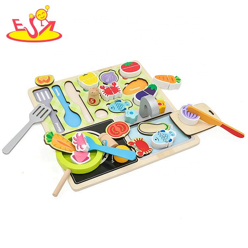 2019 New arrival small wooden play cooking games for boys W10B279