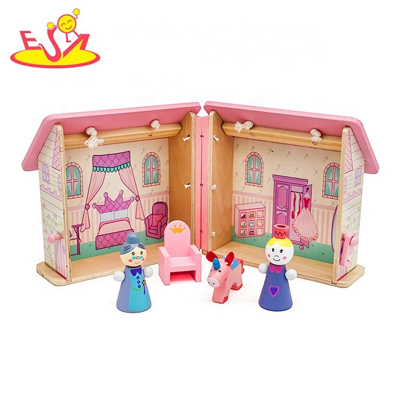 2019 New design mini pretend wooden doll miniatures for kids W06A369