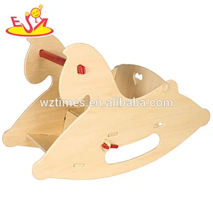 2018 wholesalers rocking horse wooden rocking horse high quality wooden rocking horse W16D082B