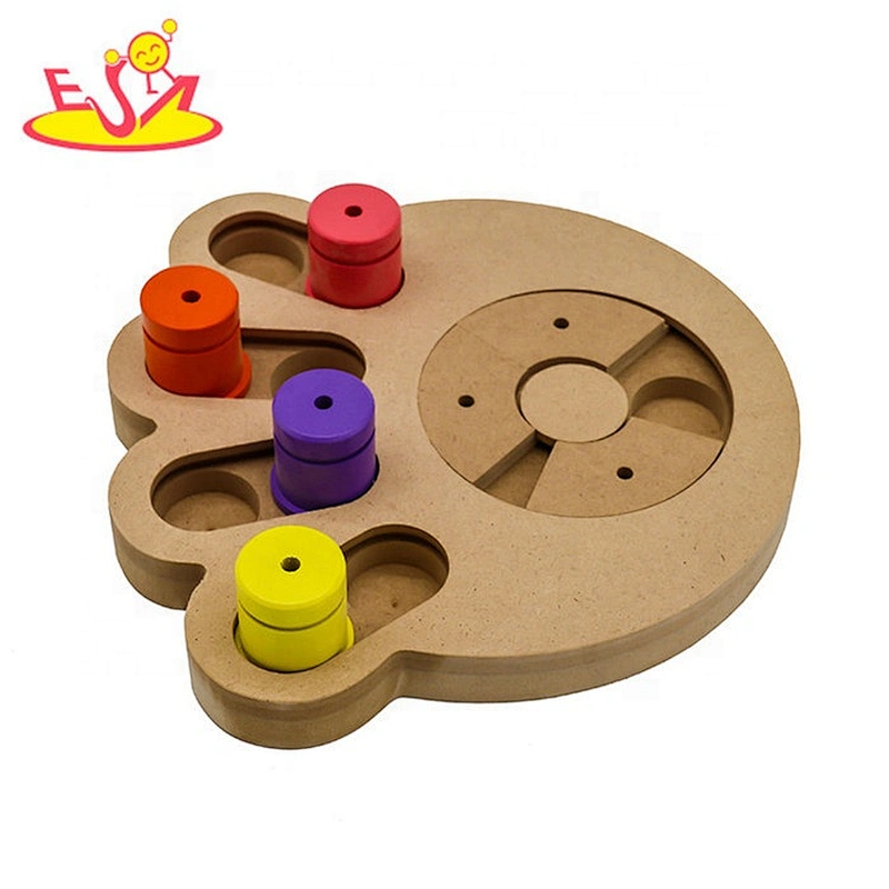 Free sample interactive wooden dog puzzle toys for wholesale W06F035