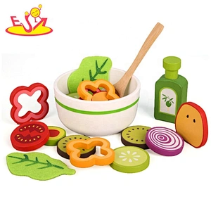 Most popular salad set wooden play food for kids W10B332